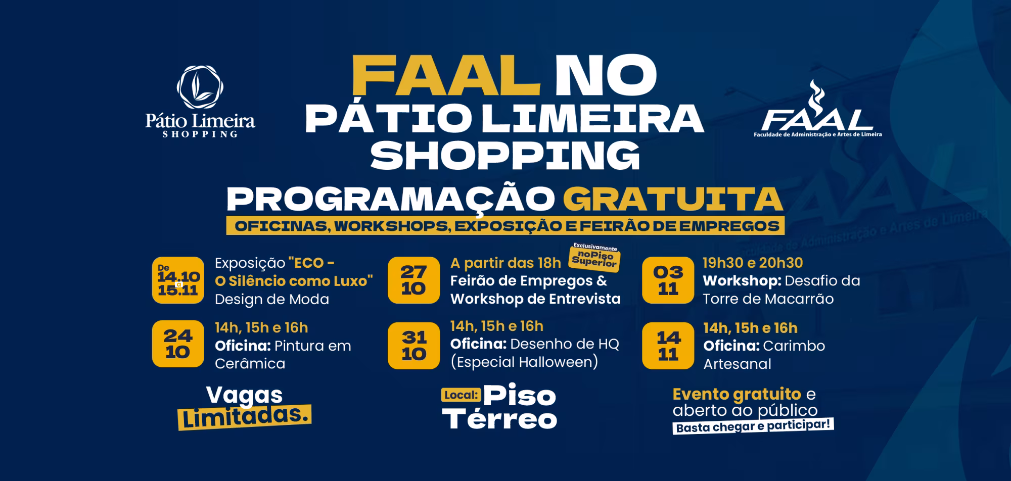 Banner no Pátio Limeira Shopping
